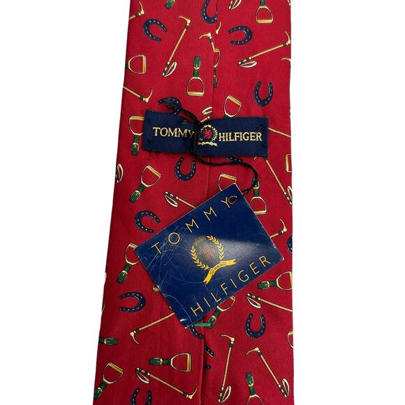 NWT Tommy Hilfiger Mens Equine Imported Silk Tie - Picture 4 of 5